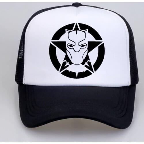 Fashion Black Panther Wakanda Superhero men Baseball Cap Snapback hat For Men Baseball Mesh Net Trucker Cap Dad Hat