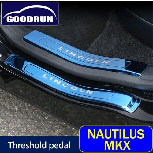 For Lincoln NAUTILUS MKX Car Door Sill Threshold Panel Sticker Protector Decals Accessories