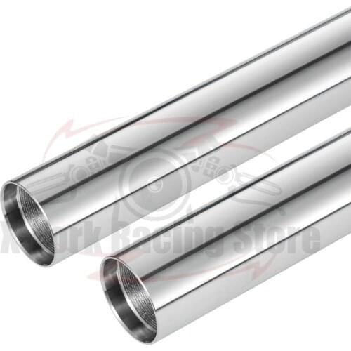 Front Fork Tubes Inner Fork Pipes Silver Pair For YAMAHA FZ6 FZ6R 2009-2014 2010 2011 2012 2013 20S-23110-00-00 41X595mm