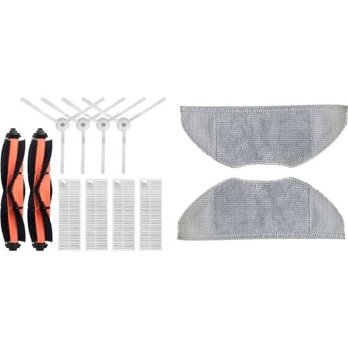TOP!-10Pcs for Xiaomi Mijia G1 Main Brush Side Brush Filter for Xiaomi Mijia G1 & 2Pcs Sweeping Robot G1 Replacement Rag