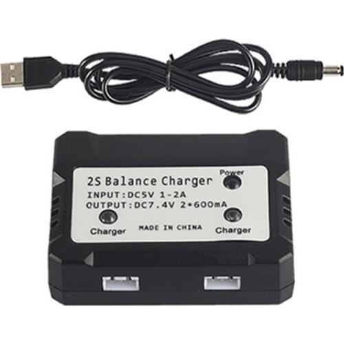 7.4V lipo Charger For Syma X8C MJX X600 X101 RC Toys 2s 7.4V balance Charger Plug Input DC 5V 1-2A