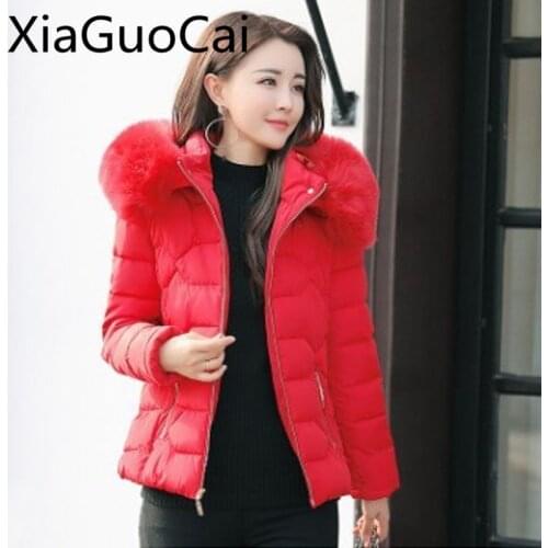 Womens Winter Long Parkas Korean Version Short Pattern Cotton Overcoats Slim Fashion Female Padded Jackets Students