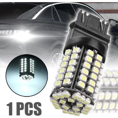 1pcs 12V 3157 3528 80LED Canbus Error Free Car Motor Tail Backup Brake Reverse Turn Signal Light Bulb White