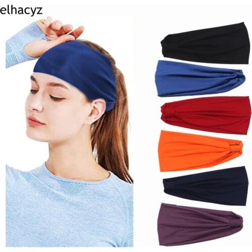 1PC New Absorbent Sport Sweat Headband For Men Women Yoga Hair Bands Sweatband Outdoor Cycling Running Sports Hair Accessories