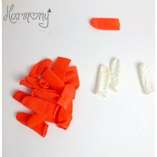 10pcs Safety Latex Heat Insulation Finger Protector Cots/Shields Antislip Antistatic Finger Tip for Keratin Hair Extensions
