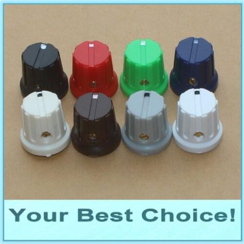 10pcs/Lot 1/4'' Shaft Effect Pedal Rotary Pointer Knob, 6.35mm Shaft Potentiometer knob