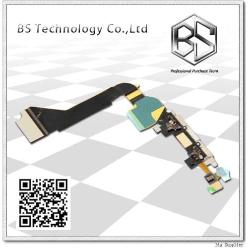 10pcs/lot Dock Connector Charging Port Ribbon Flex Cable for iPhone 4 4G Free Shipping Wholesale