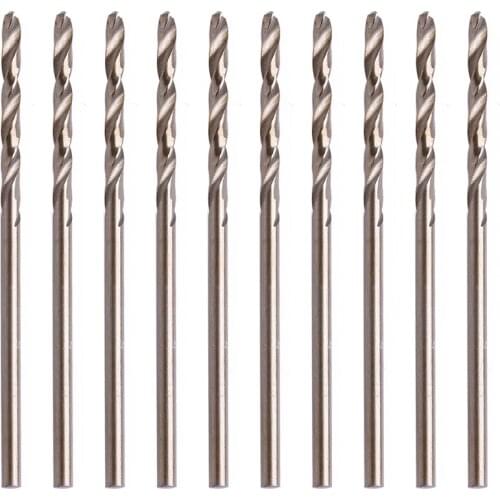 10Pcs Durable 2mm M35 Triangle Shank HSS-Co Cobalt Twist Drill Spiral Drill Bit 85DA
