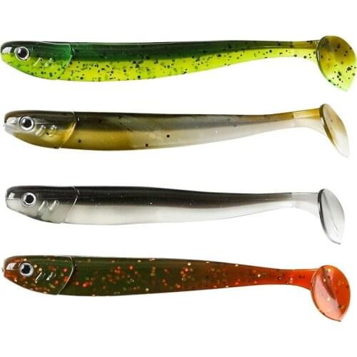 2020 Fishing Lure Black minnow Soft Swimbait Shad Artificial Fishing Bait Jig Worm BaitSilicone Bass Minnow Lure Pasca