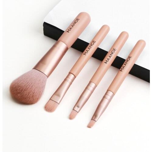 MAANG 4PCS/LOT Portable MINI Brush Foundation Brush Make-up Brushes Cosmetic Face Powder Brush For Makeup Beauty Tool