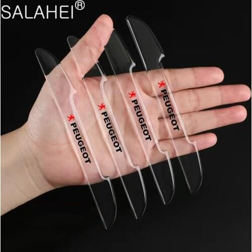 4PCS Car Door Edge Protector Bar Sticker Guards Strip For Peugeot 108 406 407 408 206 207 208 306 307 308 507 506 508 3008 5008
