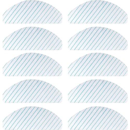 10 Pcs For Ecovacs T9 Power Max Aivi Series Accessories Cleaning Cloth Robot Vacuum Cleaner Mopsweeping Spare Parts
