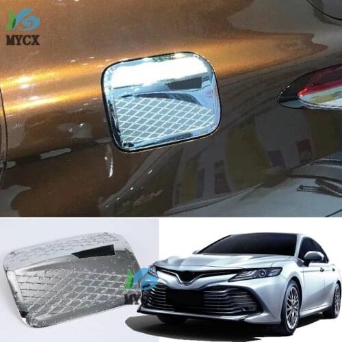 Car styling Fuel Tank Cover Trim for Toyota Camry XV70 2018 2019 Gas Tank Cap Fuel Cap Sticker Cover Trim Exterior Accessories