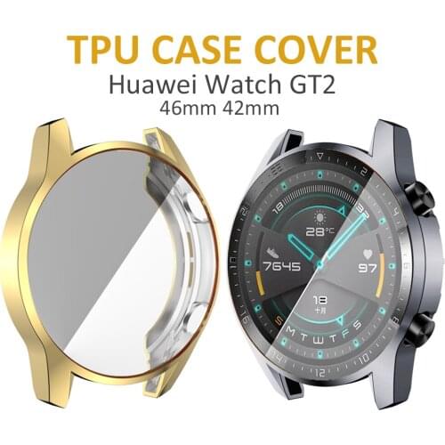 Watch Case For Huawei Watch GT 2 42mm 46mm Case Soft Silicone TPU Watch Cover Accessories Protector Frame For Huawei GT2e