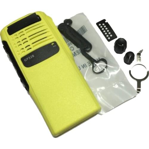 Black/Yellow Front Cover Housing Case Shell For Motorola GP328 PRO5150 Radio