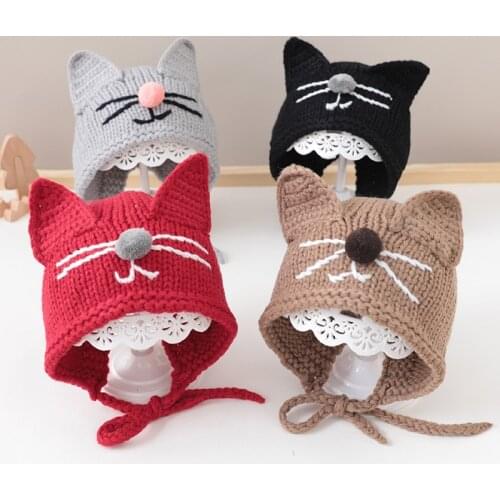 Baby Hats Lovely Child Wool Cap Season Girl Exceed Adorable Baby Winter Primary 0-3 Individual Month Newborn