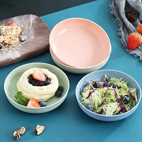 Wheat Straw Kids Plates Lightweight and Unbreakable Small Dishes