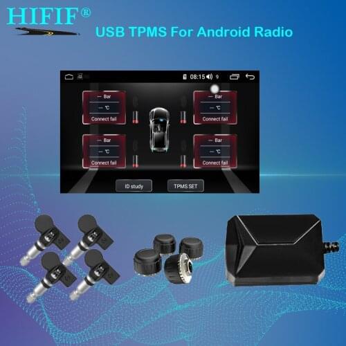 For Android USB TPMS Car Tire Pressure Monitoring System Car Tire Diagnostic-tool with Mini External Sensor