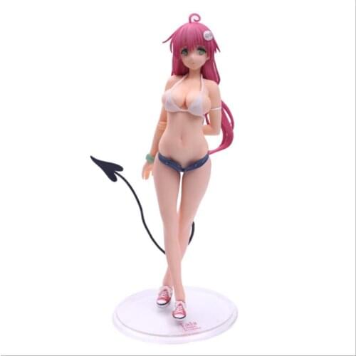 26cm Alter To Love Ru Lala Satalin Sexy Red Tail Swimsuit Bikini PVC Action Figure Sexy Deviluke Girl Collectible Model