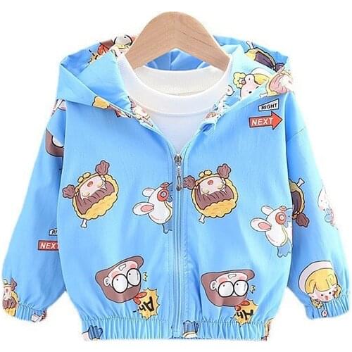 Spring Kids Infant Cotton Clothing Children Fashion Clothes Baby Boys Girls Cartoon Hooded Jacket Autumn Toddler Casual Hoodies