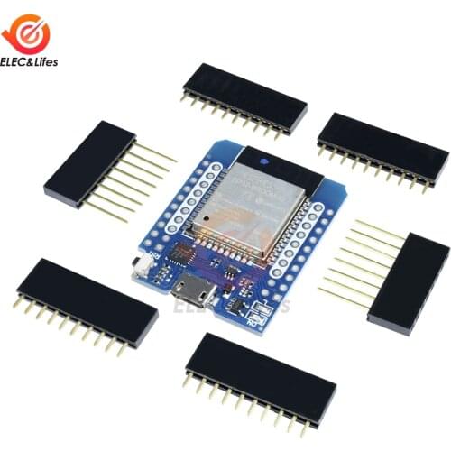 For WeMos Mini D1 ESP8266 ESP32 WIFI Bluetooth Module CP2104 Development Board Module with Pins for Arduino DIY Kit