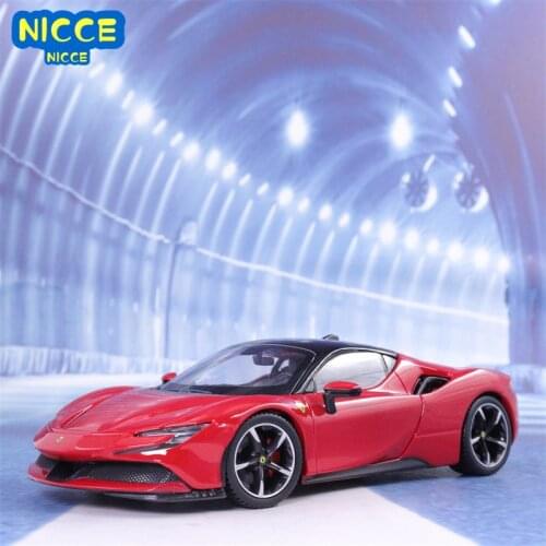 Bburago 1:24 Ferrari SF90 Stradale Car Model Die-casting Metal Model Children Toy Boyfriend Gift Simulated Alloy Car Collection