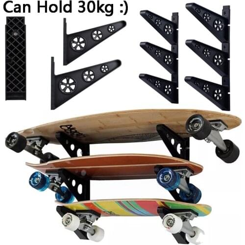 Skateboard Wall Mount Holder Rack Deck Home Display Hanger PP skateboard hooks