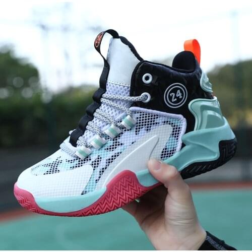 Thick Sole Non-slip Kids Sneakers Boys Basketball Shoes Footwear Children Sports Shoes Child Trainer Shoes Boy Basket Ball High