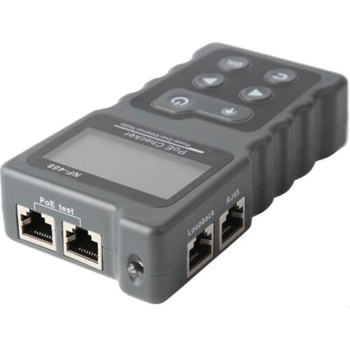 NF-488 Digital Ethernet CAT5 CAT6 LAN Network Cable PoE Switch Tester Detector such as voltage, polarity, mid-span or end-span