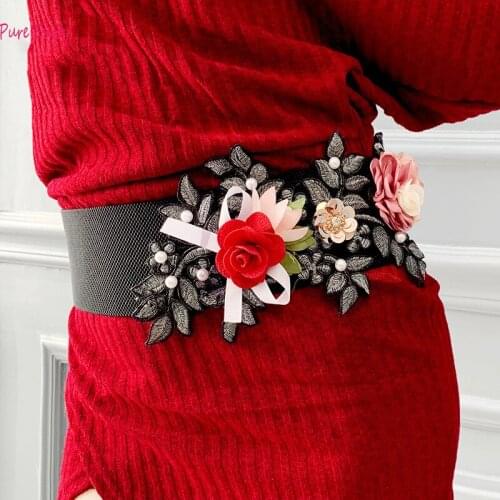 New style Belly Dance Costume Women Waist chain new big flower waist seal adult women performing belt accessories