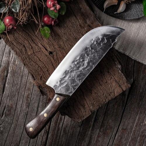 Meat Cleaver Boning Knife Sharp Slicing Hand Forged Kitchen Knife Stainless Steel Chef Butcher Knife
