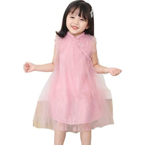 Girl Dresses Mesh Party Dress For Girls Lace Party Dress Child Summer Clothes For Girls 6 8 10 12 14