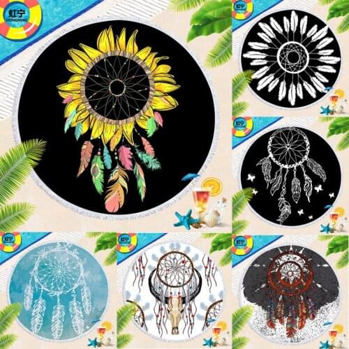 Dream catcher feather Beach cover up Microfiber towel luxury beach towel Sea beach towel Fringed beach towel microfiber towel