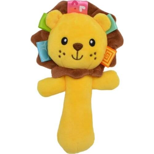 60% Hot Sale 1 PC Baby Rattle Toy Dog Animal Plush Doll Hand Grasp Rattle BB Device Baby Stroller Pendant Toy For Newborns New