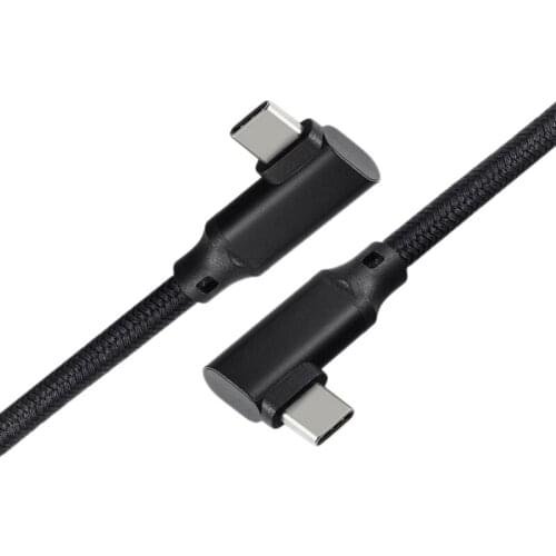 Right Angle Cable,Type-C USB Male to USB-C Double Elbow Right Angle 90 Degree Cable 100W Extender Cord(2 Meter)