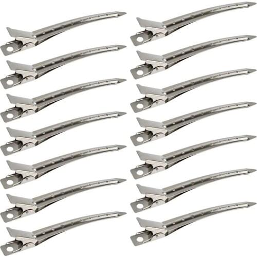 10pcs professional stainless steel positioning clip hairstyle tools salon hairdressing duckbill hairpin headdress accessories