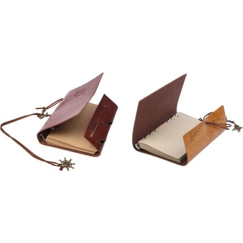 Retro Personality Notebooks Journal Notepads Ring Binder Diary Notebook Light Brown S & Refillable Notebook Journals,A6 Leather