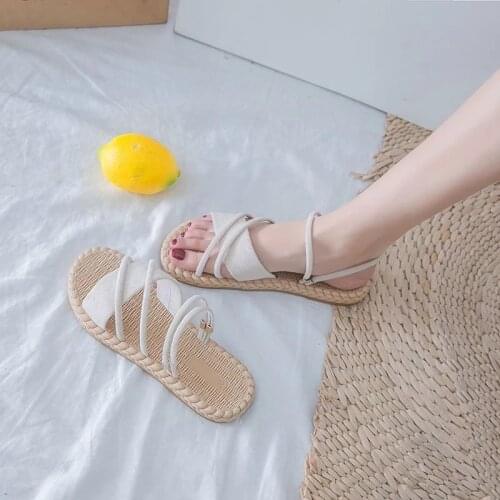 Summer Shoes Flat Sandalias Womens Sandals 2021 Thin strips Gladiator Beach comfort Sandals Ladies casual Flip Flops Slides