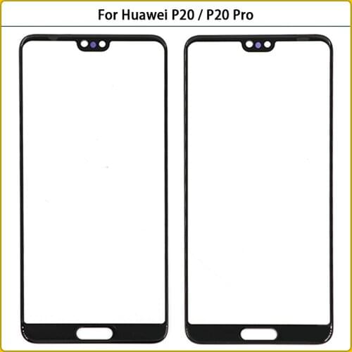 New P20 Touch Panel For Huawei P20 P20 Pro LCD Screen Front Glass Lens Repair Parts Front Outer Glass Lens Replacement
