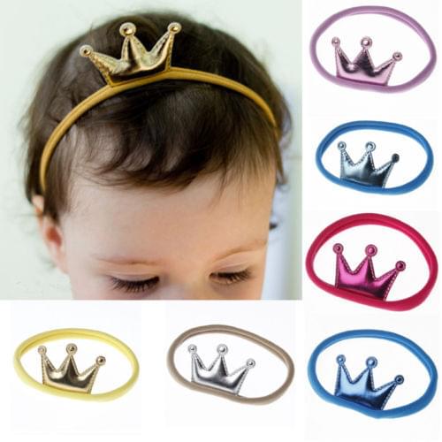 Birthday Party Hats Cap Princess Baby Toddler Girls Boy Crown Hairband Elastic Nylon Headband Headwear