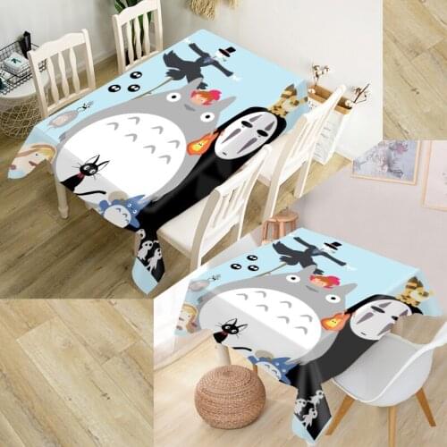 New Arrival Spirited Away Tablecloth Waterproof Oxford Fabric Square/Rectangular Tablecloth For Wedding Table Cloth TV Covers