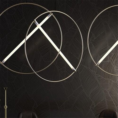 Modern Italian Design Luxury Ring Pendant Lights Art Deco Lamp Study Dining Room Table Hanging Lights Clothing Store Fixtures