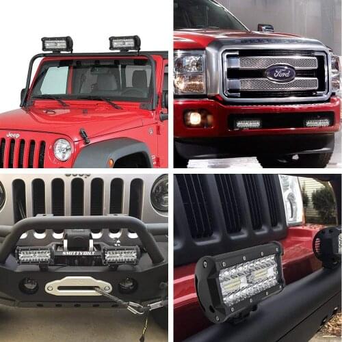 7'' Inch 120W Led Work Light Bar for Tractor Boat Off-Road Truck Suv Atv Spot Flood Combo For Jeep Ford Car 12V 24V 4WD Barra