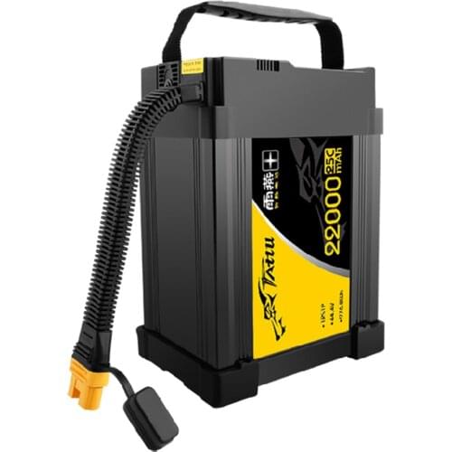 TATTU 22000mAh 44.4V 12S with AS150 plug LiPO Battery Burst 25C for Big Load Multirotor FPV Drone Hexacopter Octocopter