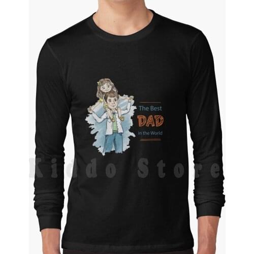 The Best Dad In The World Hoodie Long Sleeve Superdad Daddy Hero Father Papa Love Hamburg Dadlife Family Dad