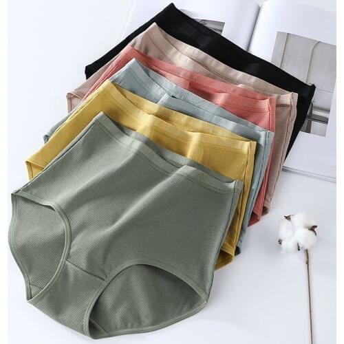 High Waist Panties For Women Cotton Sexy Seamless Briefs Underwear Solid Body Shaper Breathable Comfort Female Intimates Fashion