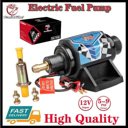 12V Universal Advanced Octagon Fuel Pump Electric Gas Diesel Inline Low Pressure 3/8" 5-9 PSI