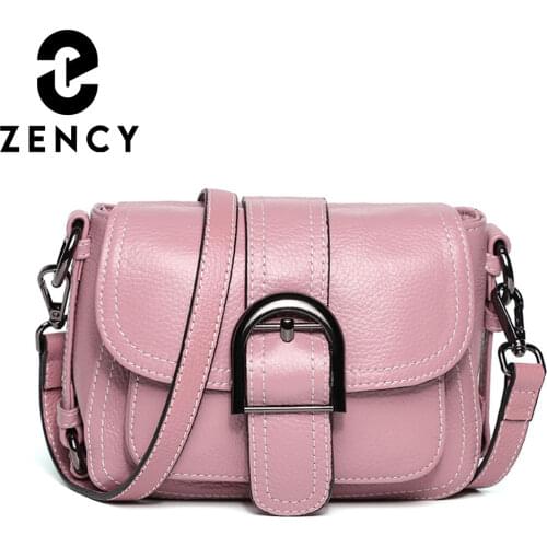 Zency Genuine Leather Women Fashion Quality A+ Crossbody Bag Retro Designer Cover Square Female Shoulder Bags Small Summer Solid