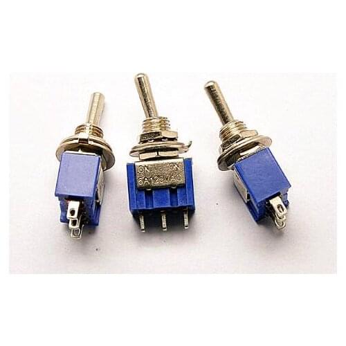 10pcs double toggle switches Toggle Rocker Switches on/off MTS102 with the panel 3pin 3A/250V 6A/125V