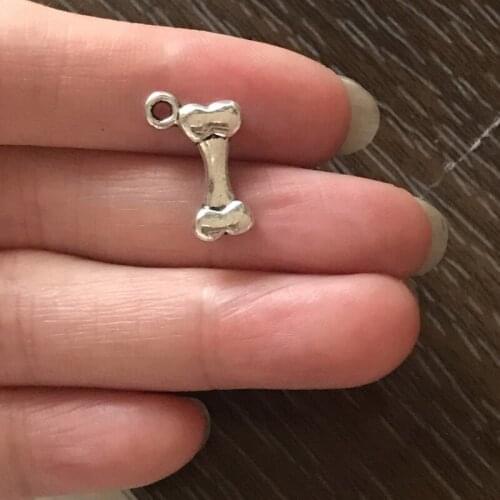 20PCS DIY Jewelry Making Dog Bone Charms Zinc Alloy Pendant Charm for Bracelets Necklaces Earrings Bookmarks Key Chains